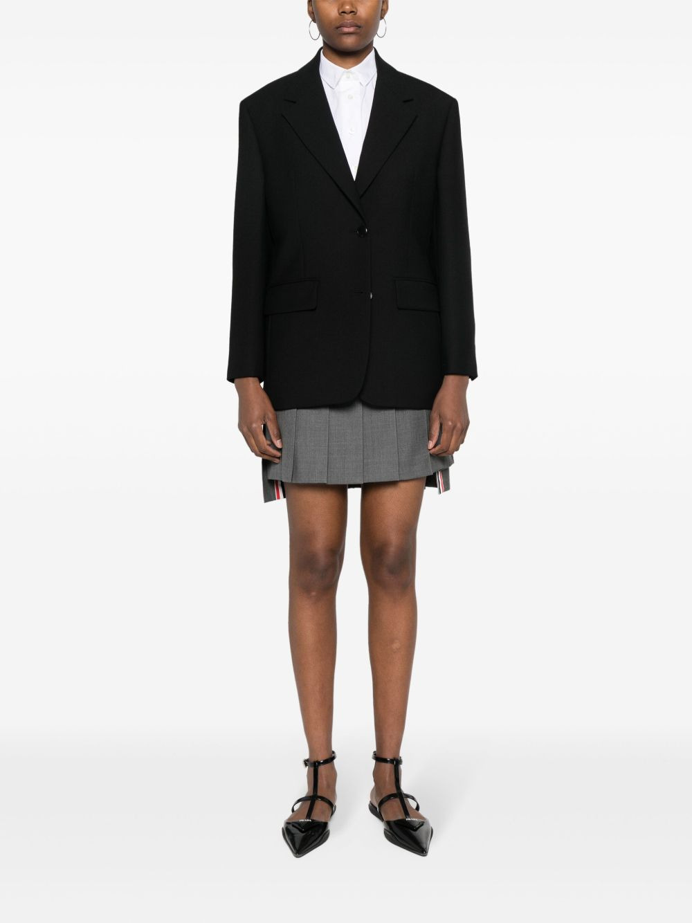 single-breasted wool blazer - 2