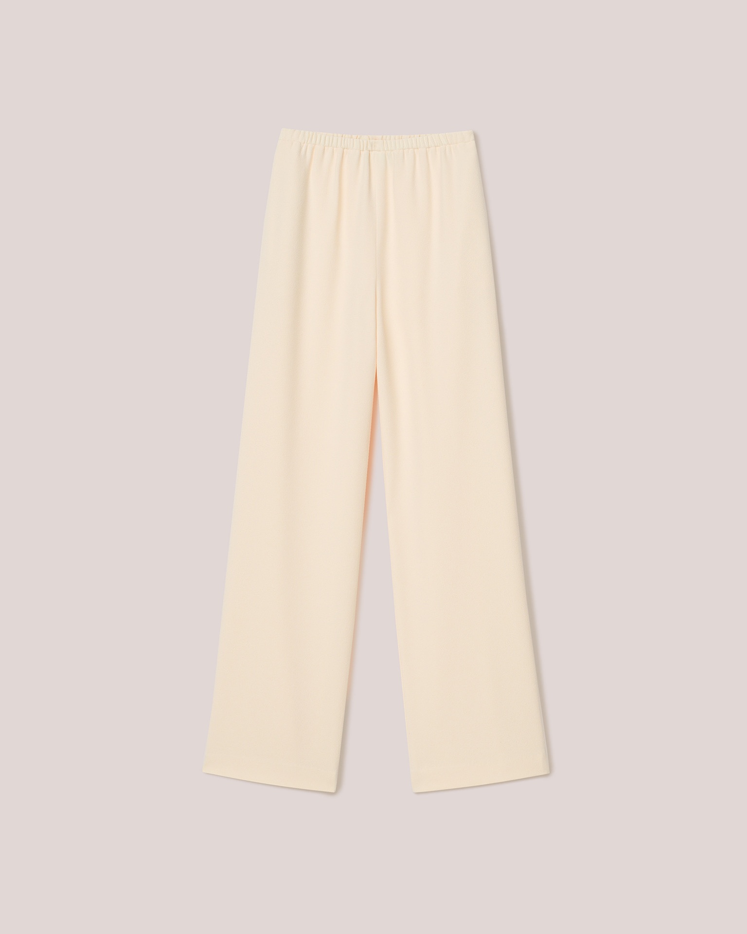 YARELI - Boucle-crepe pants - Vanilla - 1