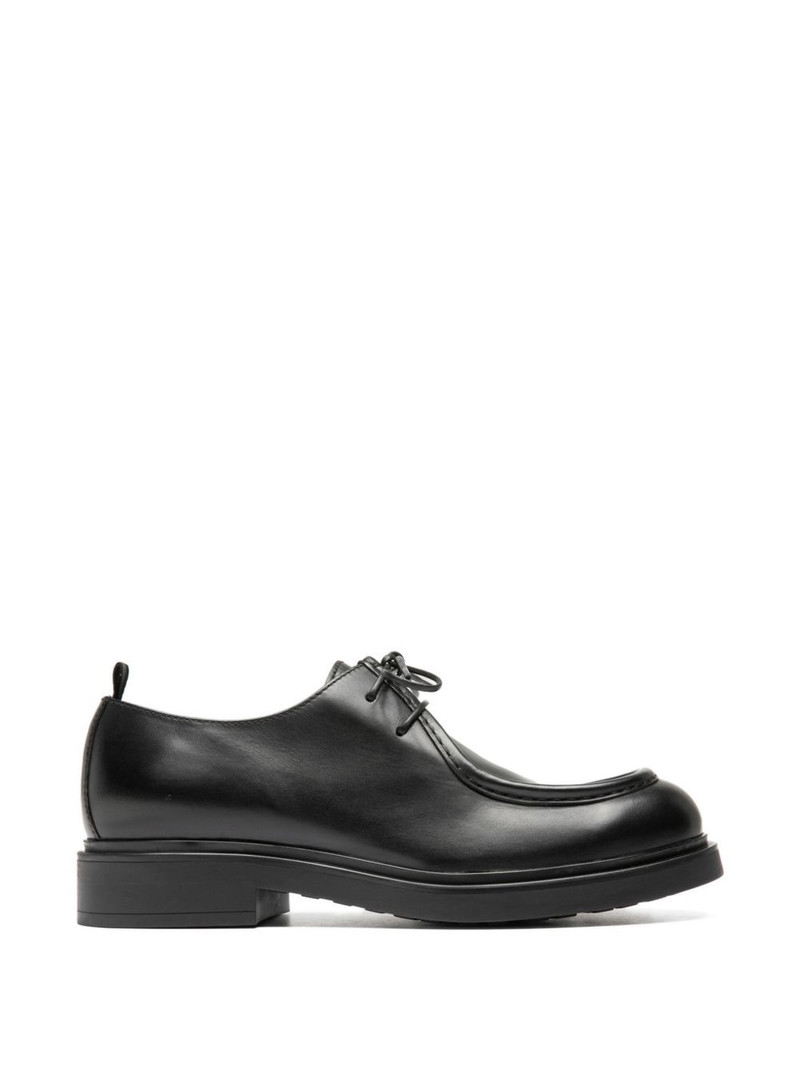 Engineer 002 black leather derby shoes 1