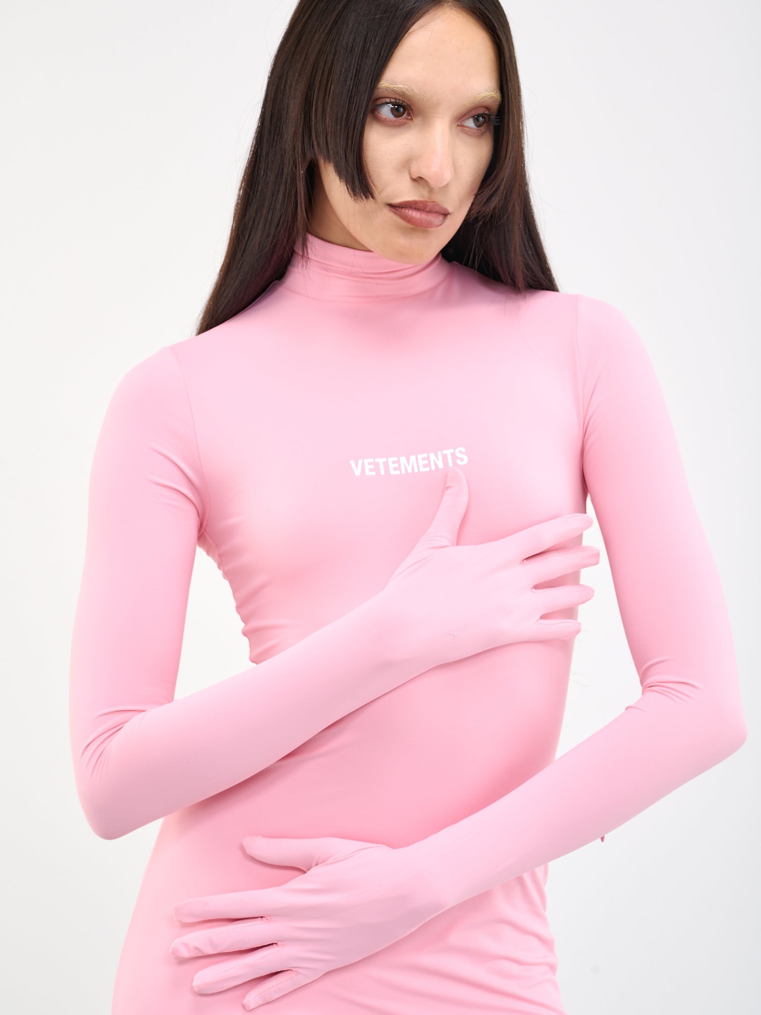 Logo Gloved Dress - 4