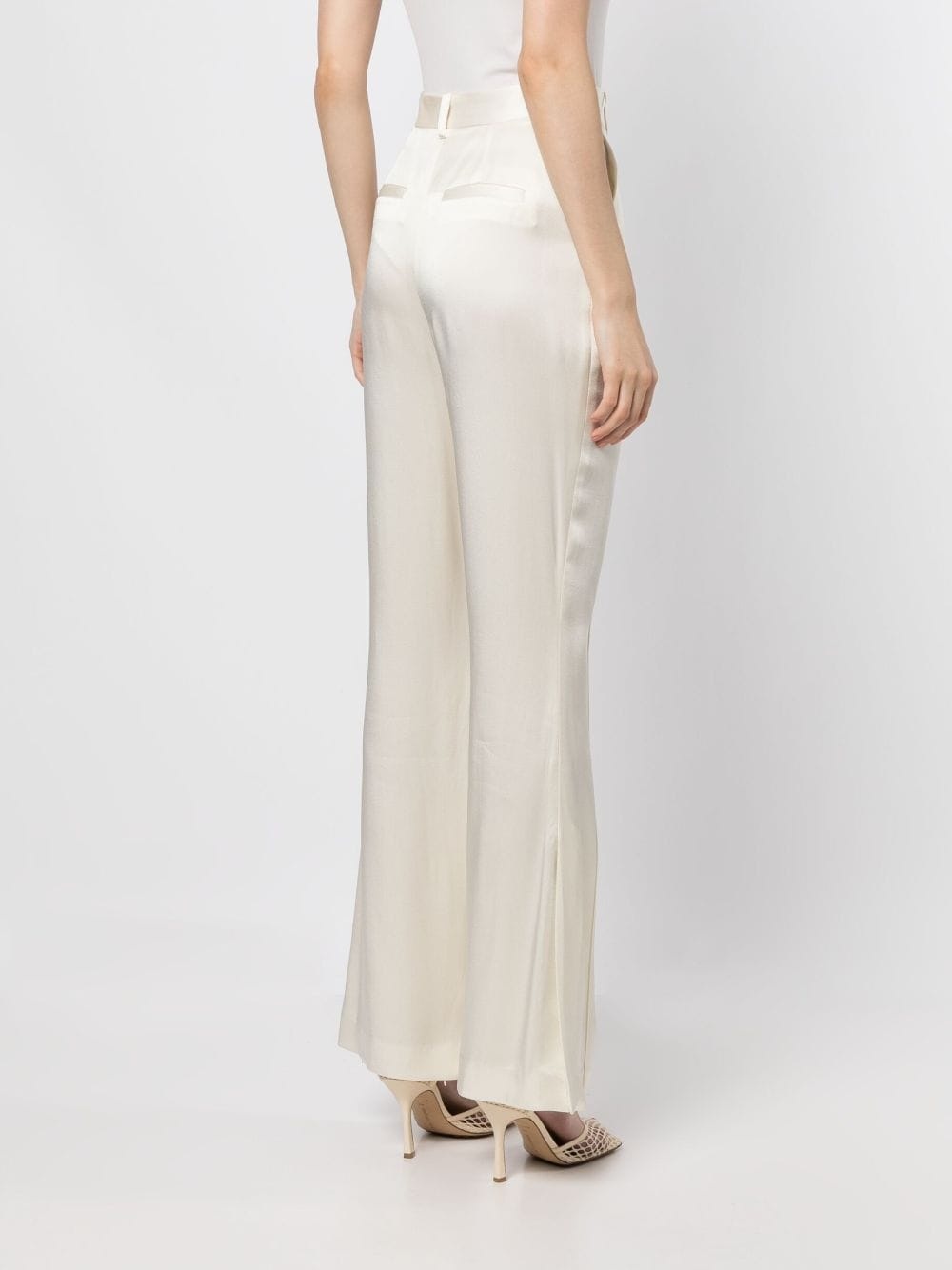 high-shine finish trousers - 4