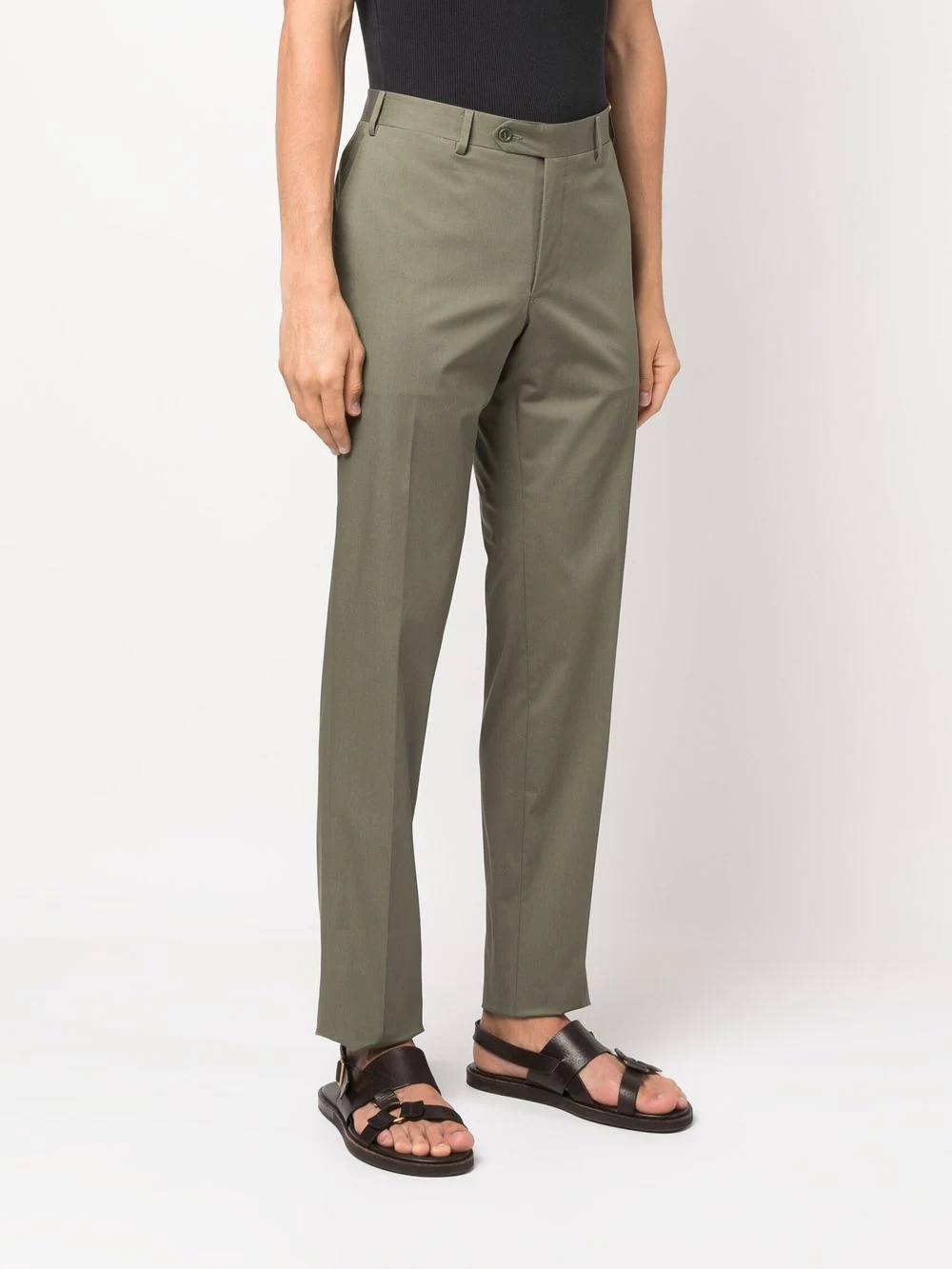 mid-rise straight-leg trousers - 3