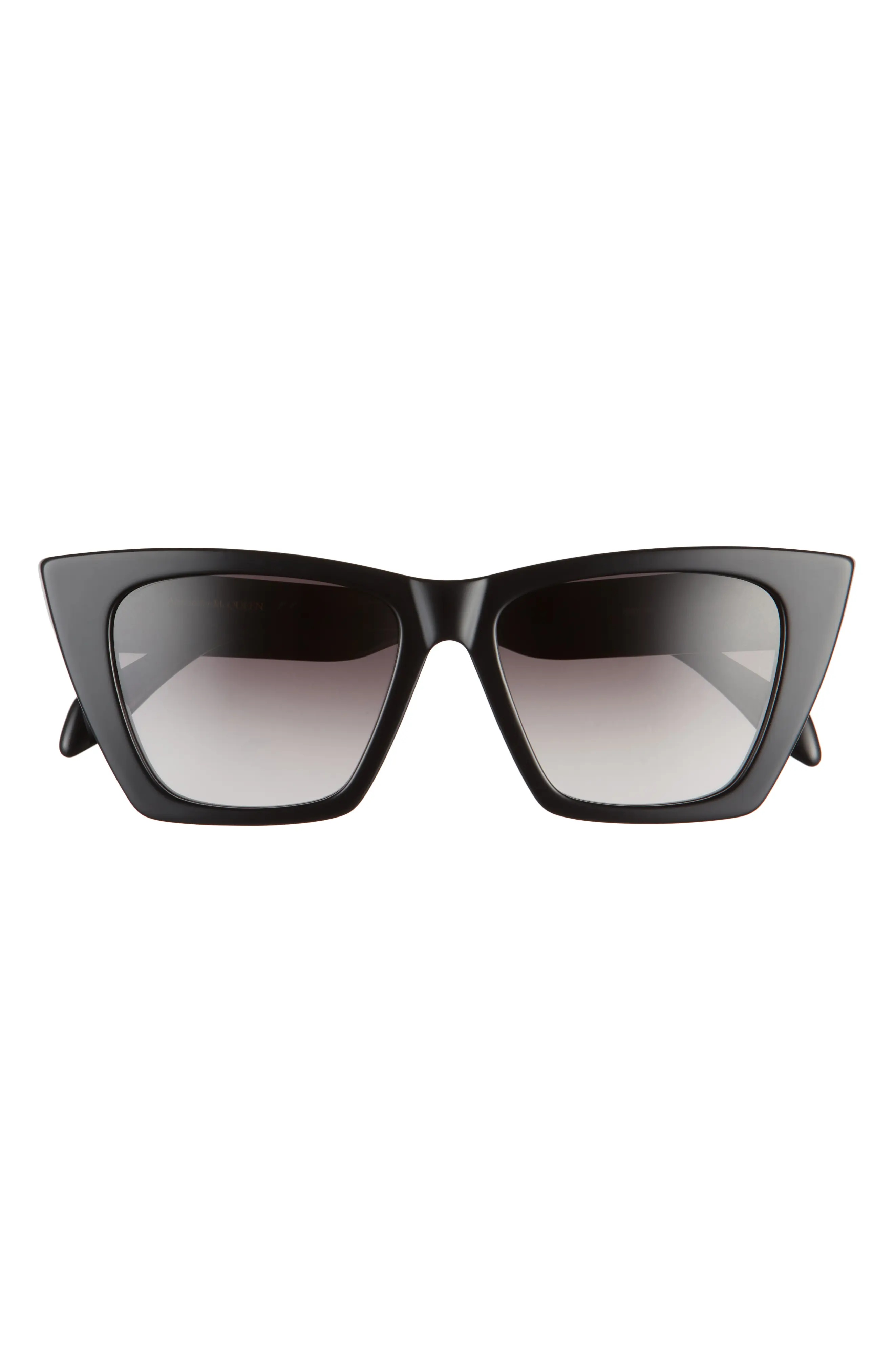 54mm Gradient Cat Eye Sunglasses in Black/Grey Gradient - 1