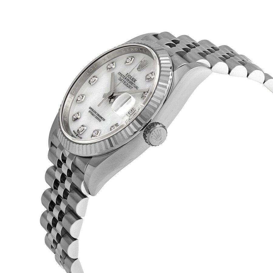 Rolex Datejust 36 Mother of Pearl Diamond Dial Ladies Jubilee Watch 126234MDJ - 2