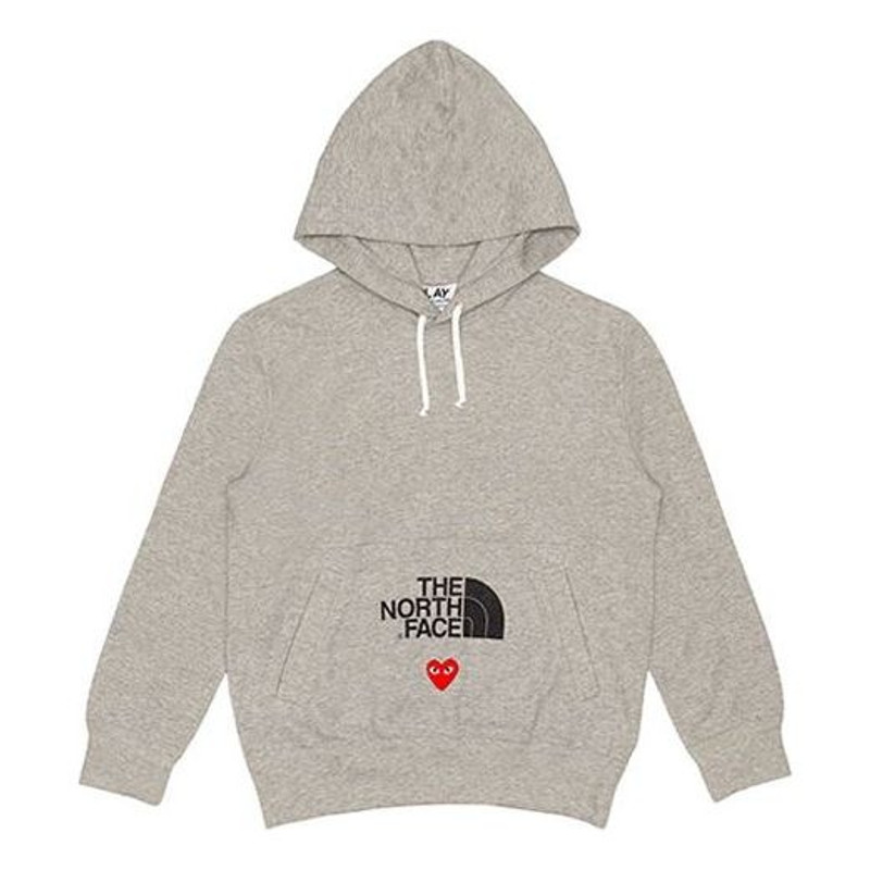 COMME des GARCONS PLAY x The North Face Crossover play together Series Logo hooded Drawstring Grey A - 1