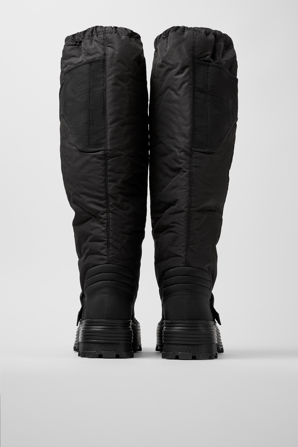 Black padded high boots - 3