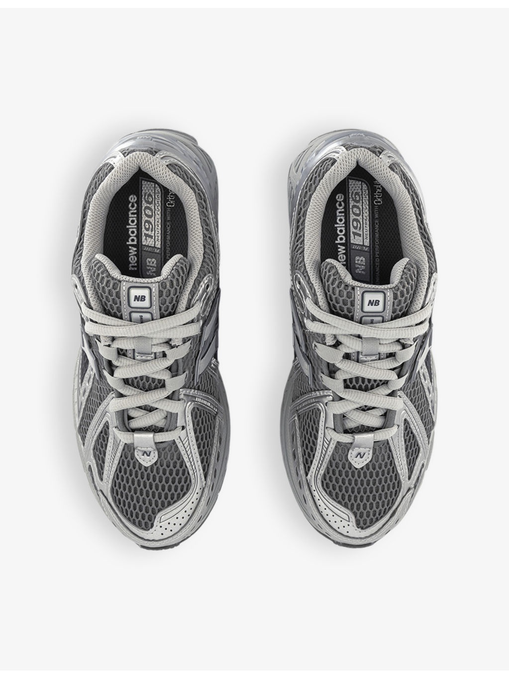 1906 brand-patch leather and mesh low-top trainers - 2