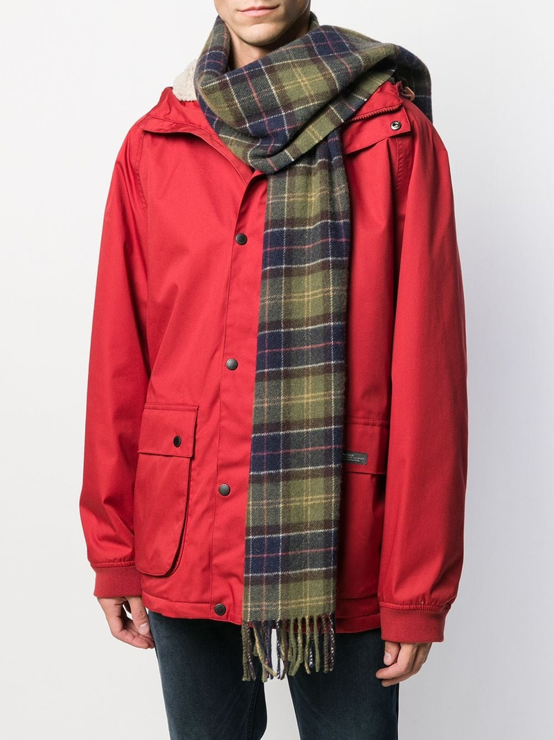 Barbour tartan knitted scarf outlook
