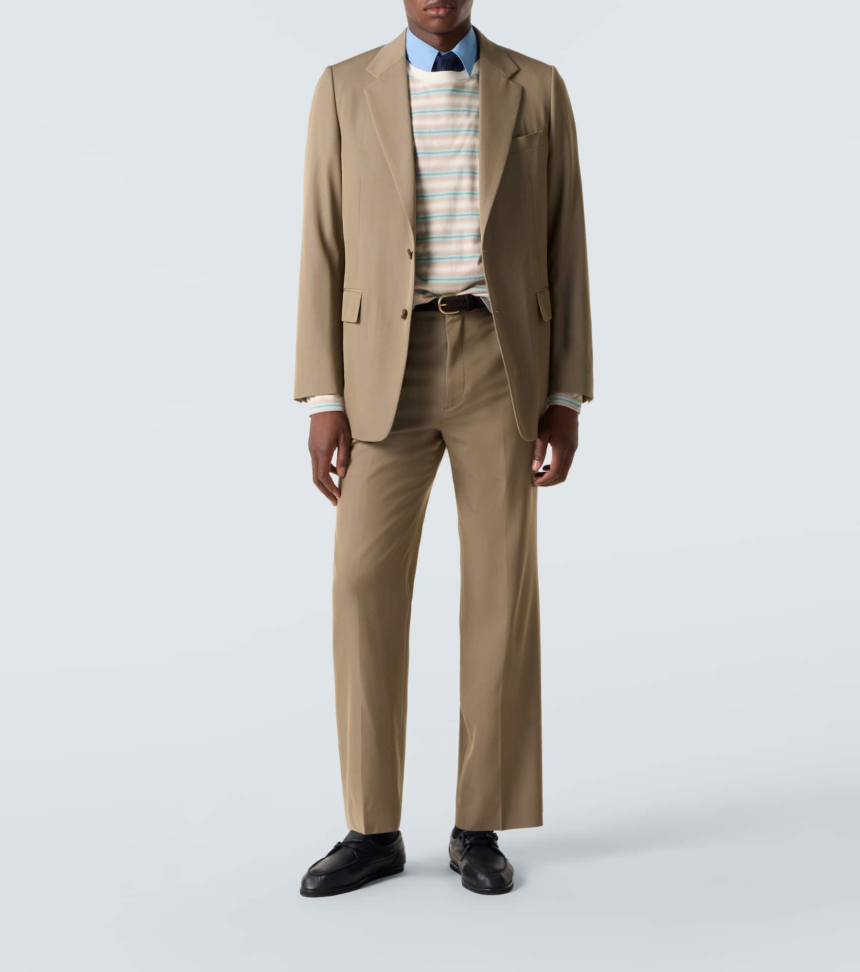 Wool gabardine suit pants - 2