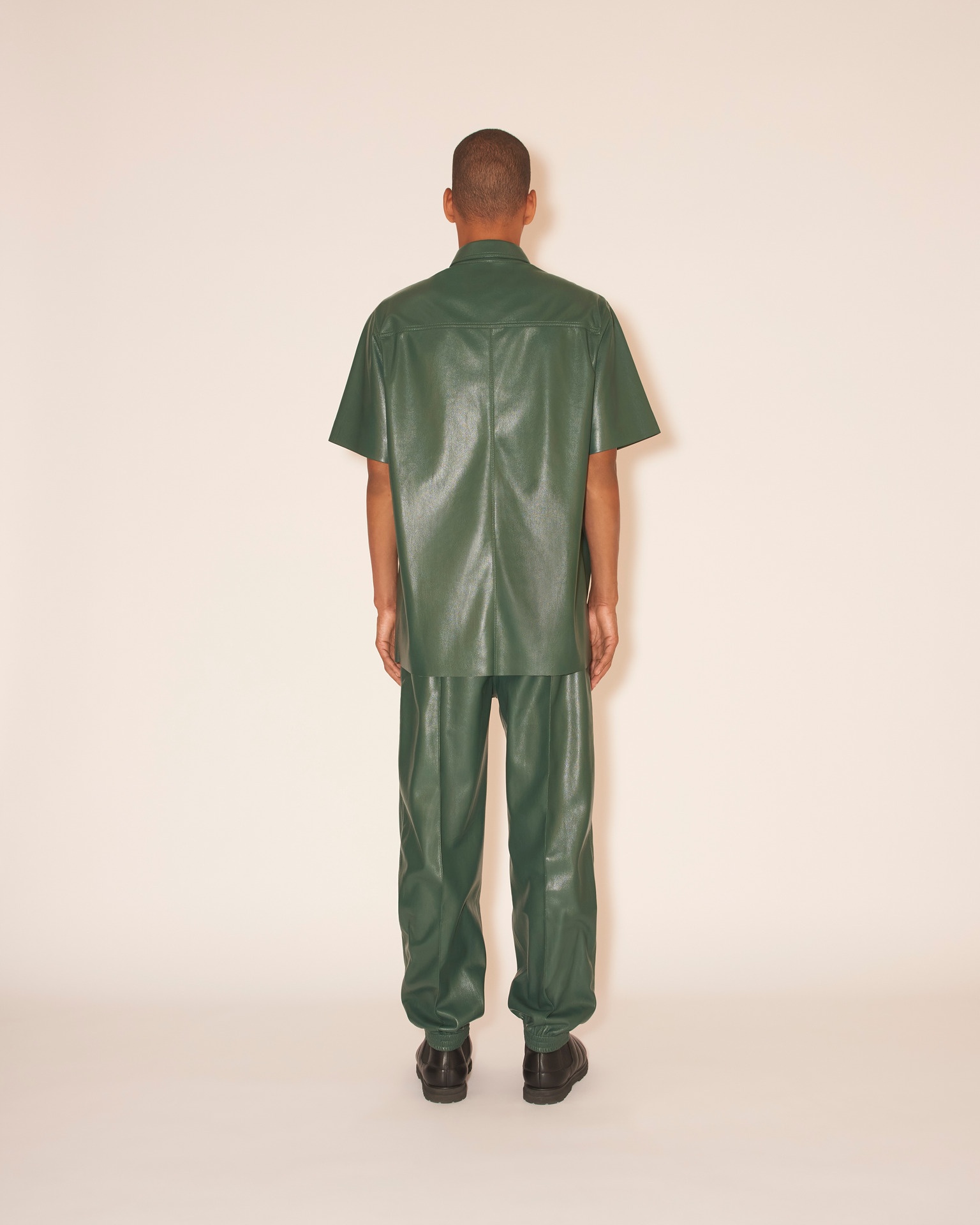 ADAM - OKOBOR™ alt-leather shirt - Pine green - 5