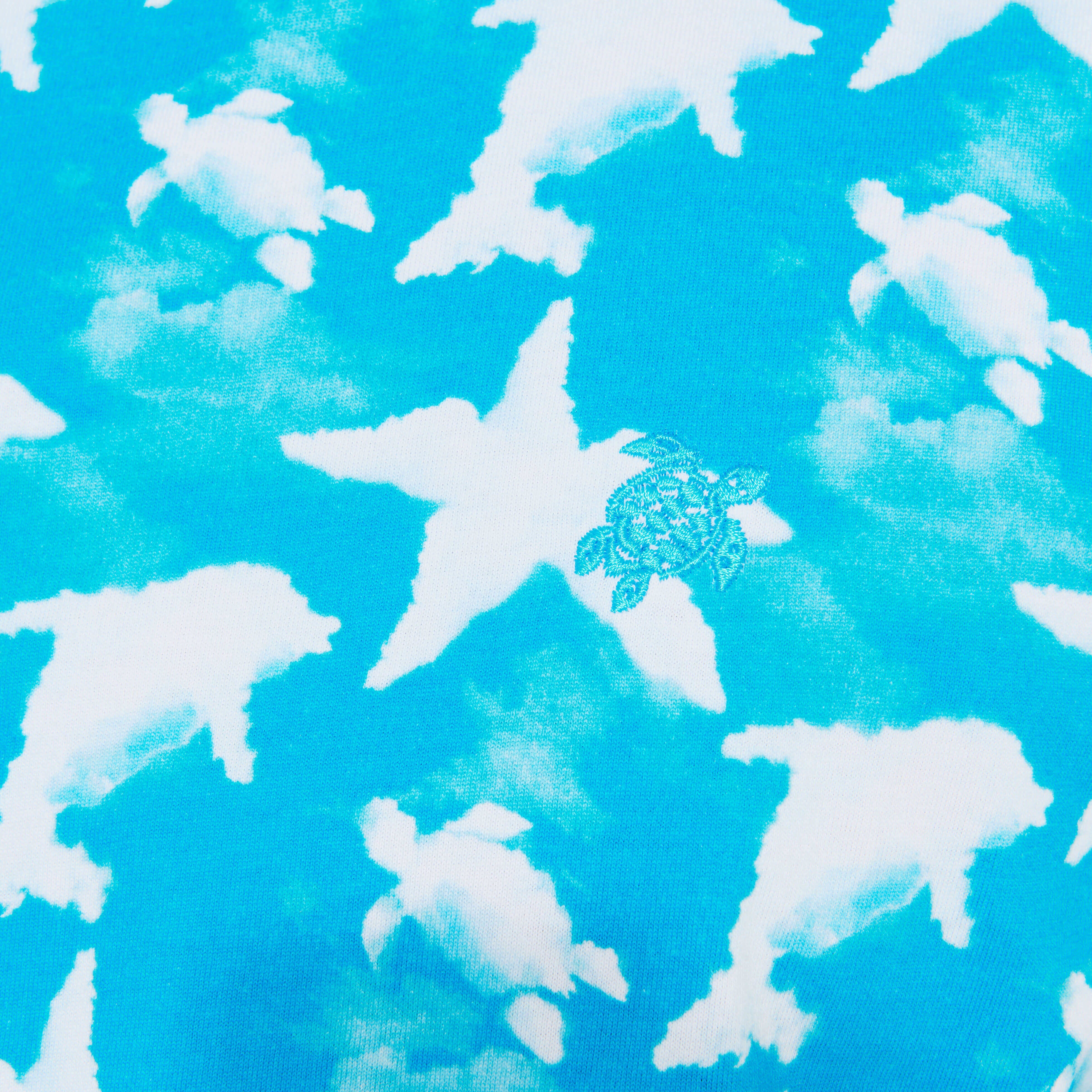 Men Cotton T-Shirt Clouds - 7