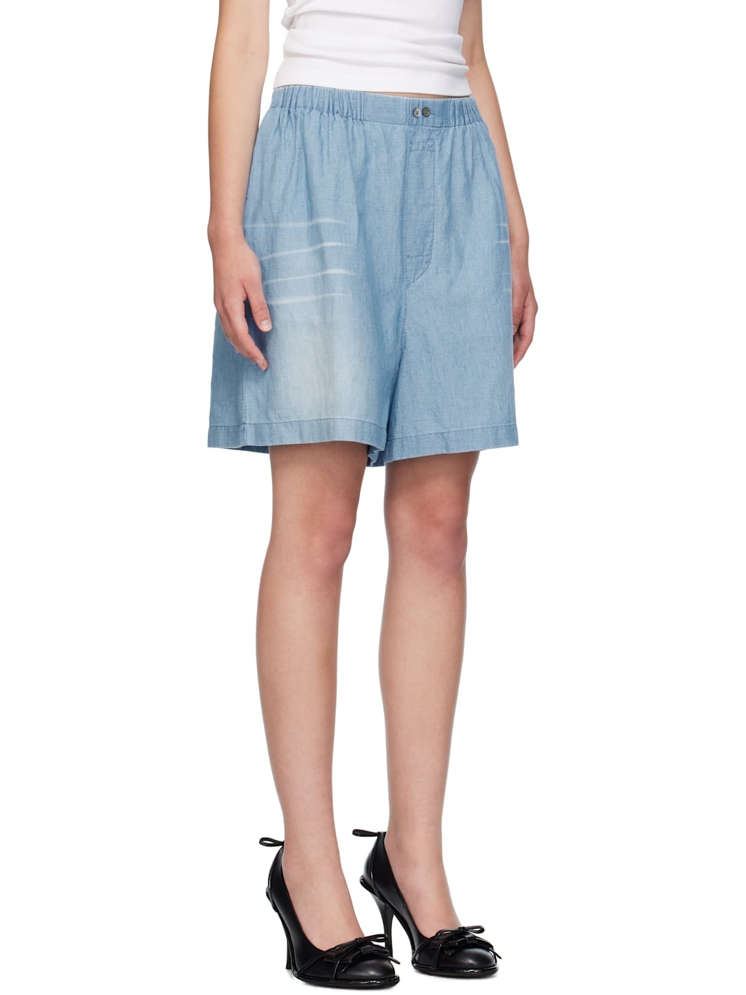 Blue Logo Stamp Shorts - 2