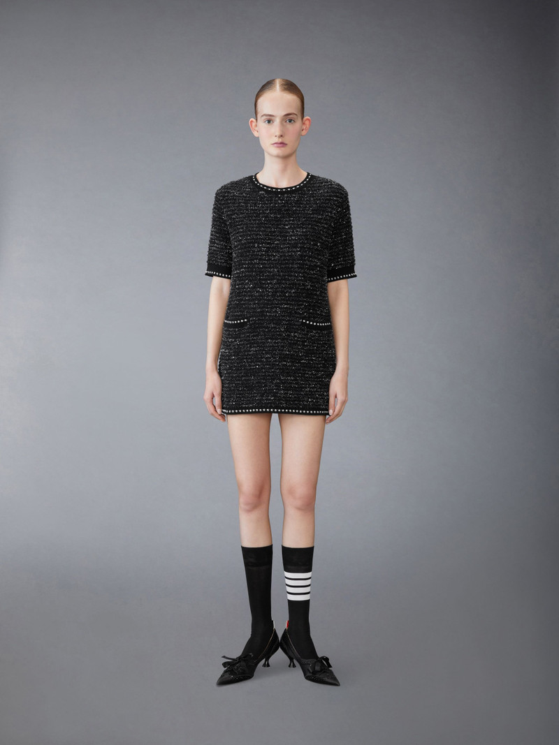EYELASH TWEED JACQUARD MINI DRESS - 1