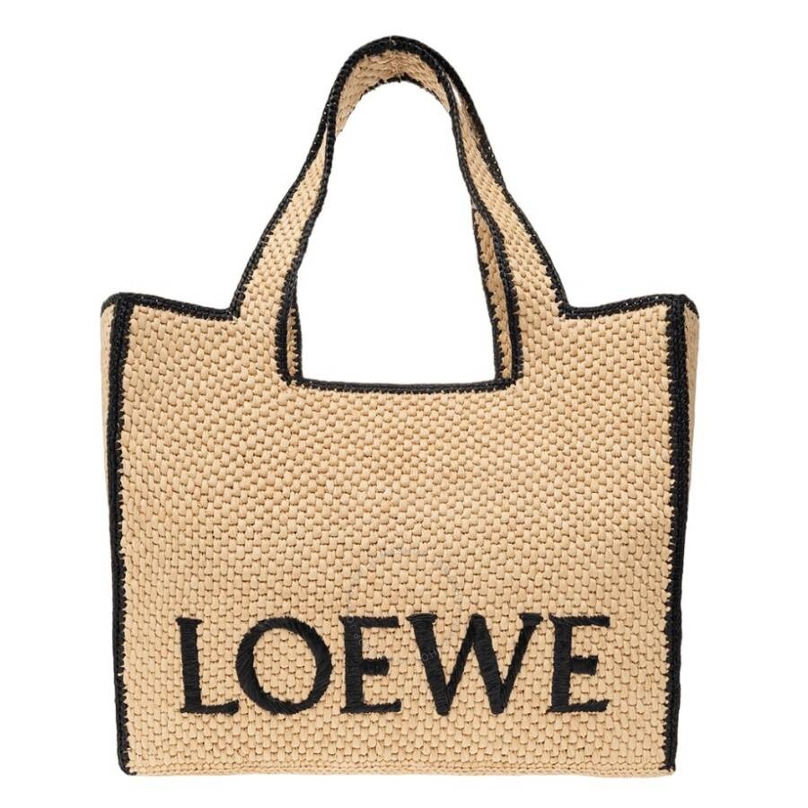 Loewe Natural Raffia Large Font Tote Bag - 1