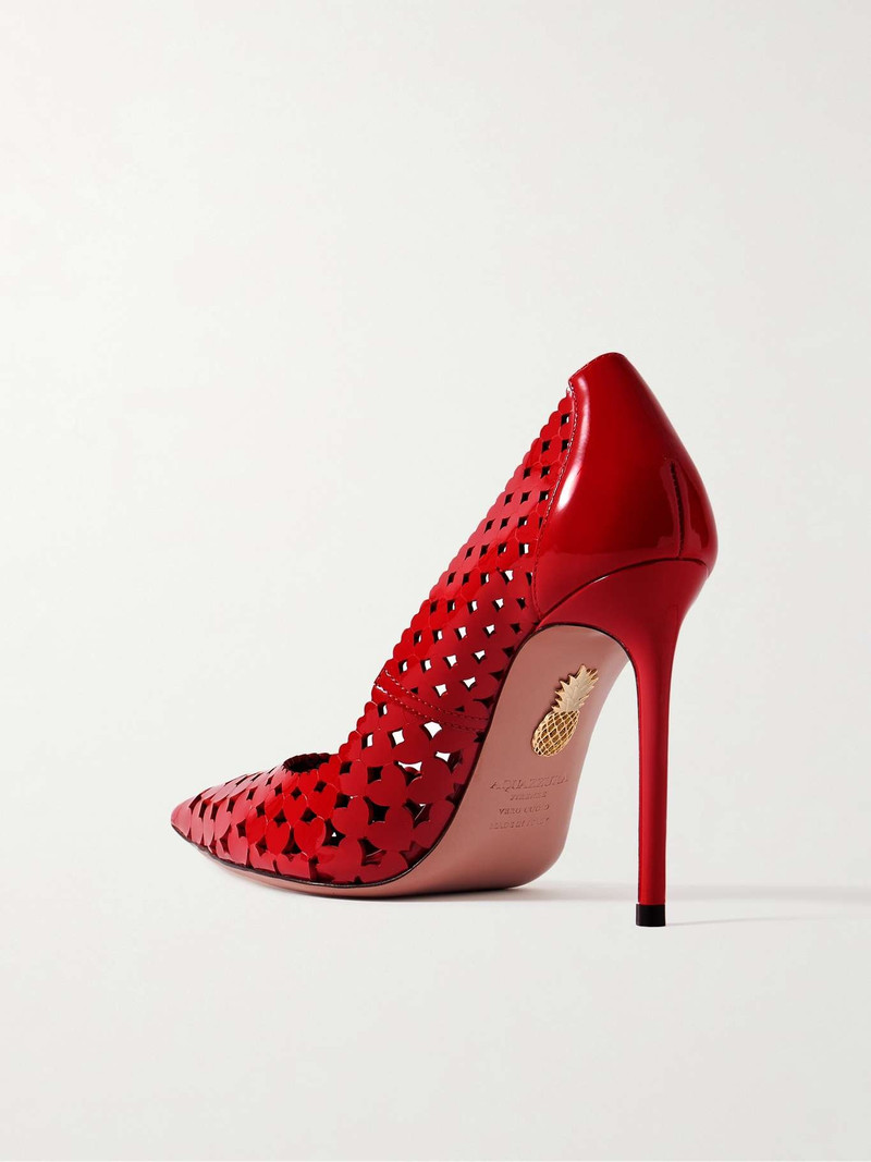 Amourose 105 cutout patent-leather pumps Red 3