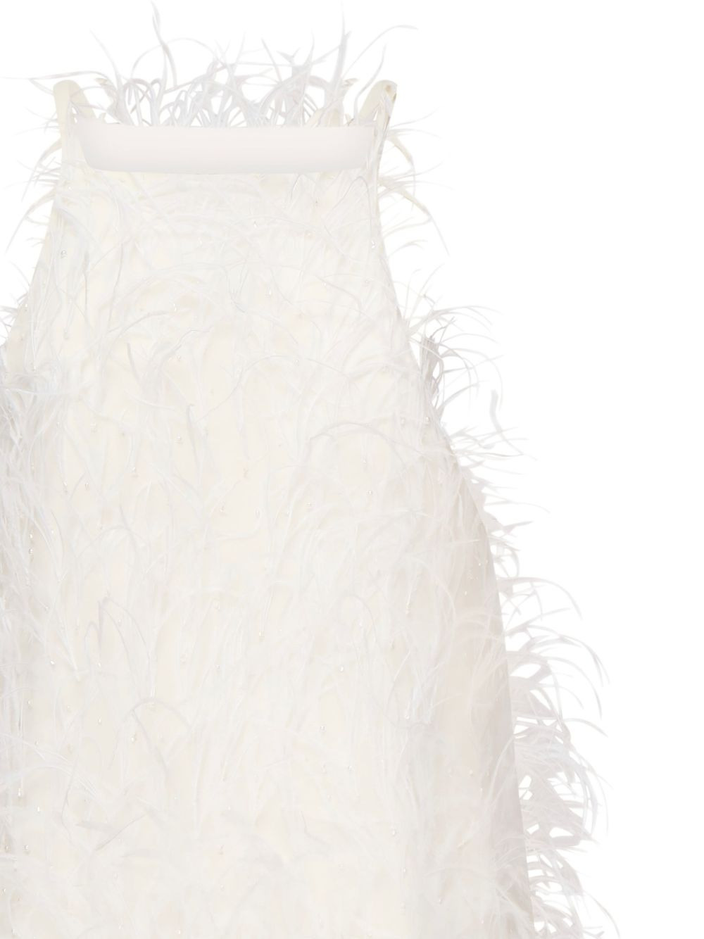 feather-embellished dress - 3