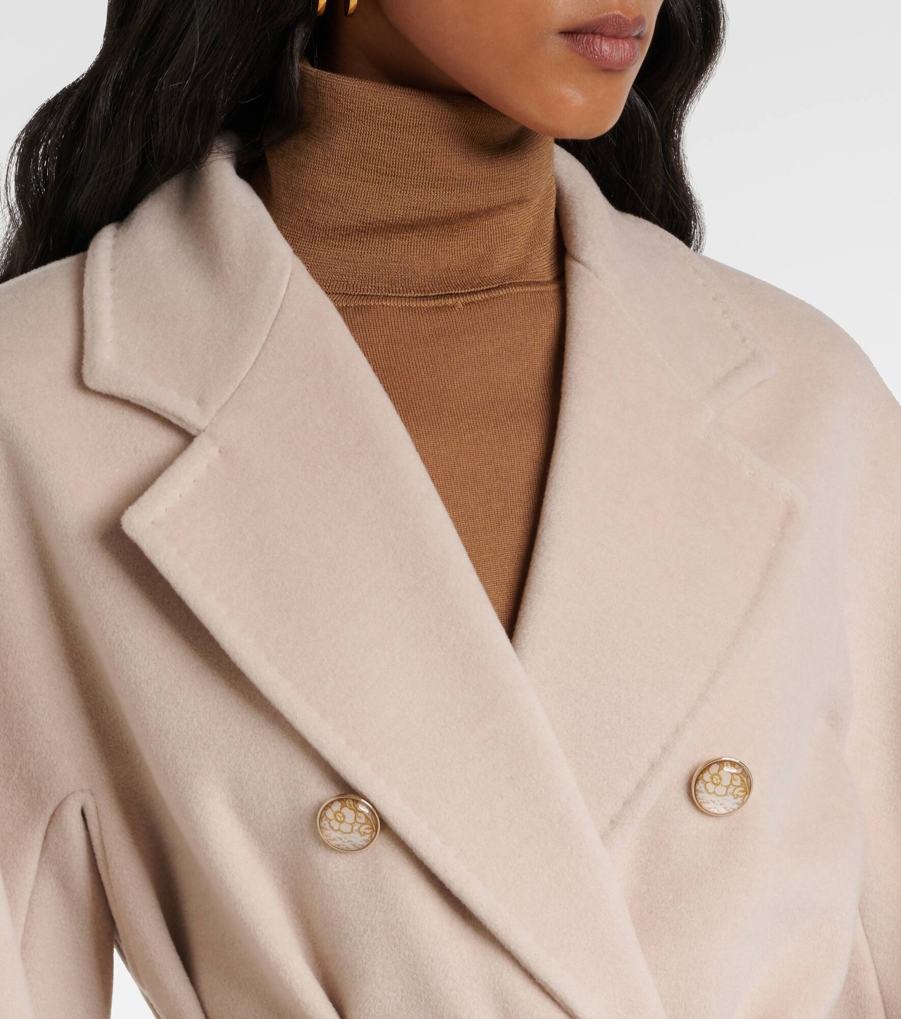 Ticino double-breasted wool and cashmere coat - 4