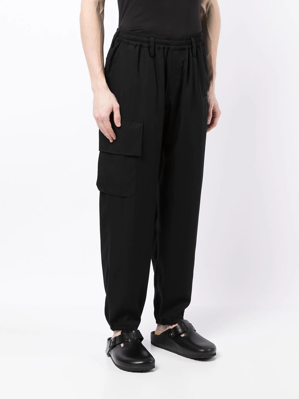 drawstring tapered cargo trousers - 3