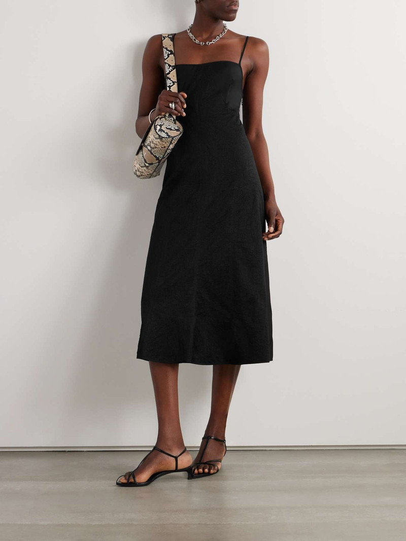 Jil Sander Satin and lace midi dress outlook