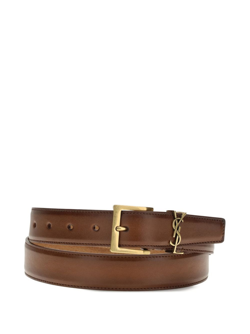 SAINT LAURENT Cassandre leather belt outlook