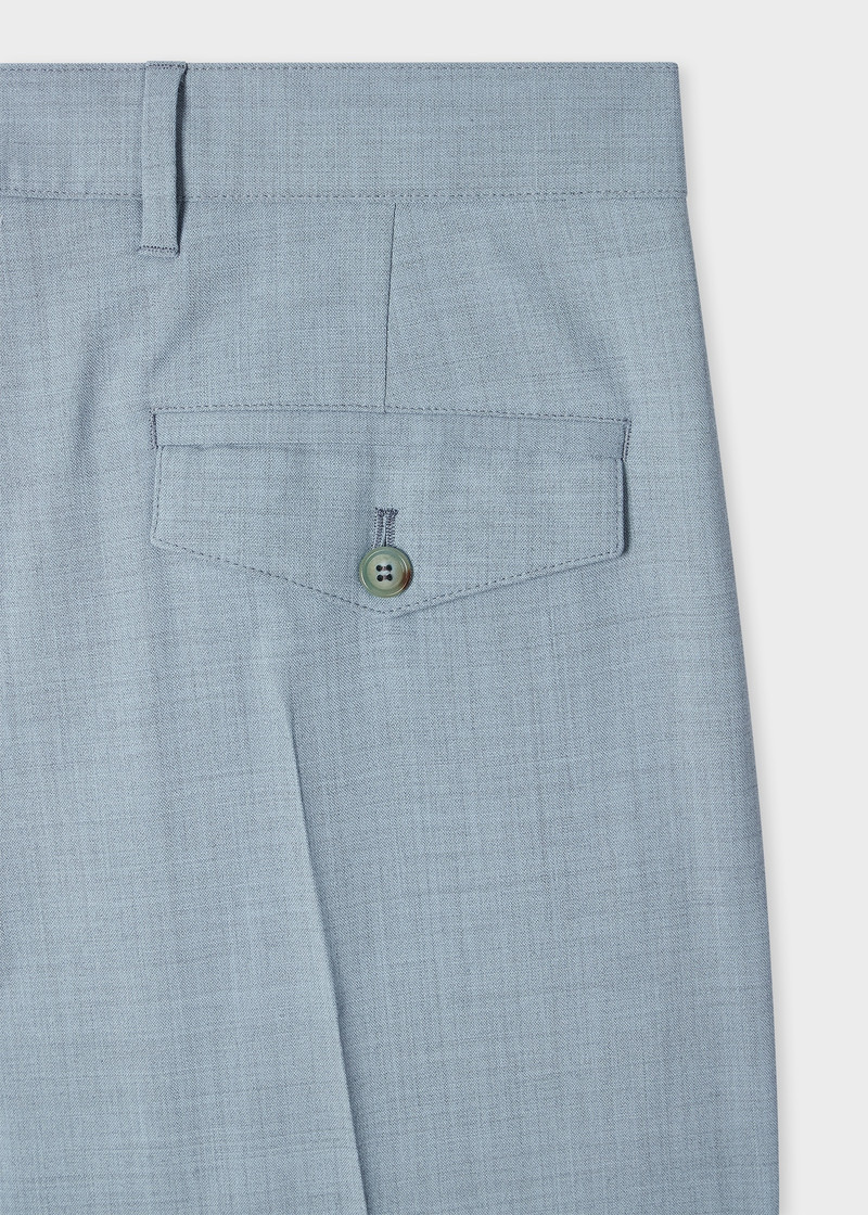Paul Smith Tapered-Fit Light Blue Overdyed Marl Wool Trousers outlook