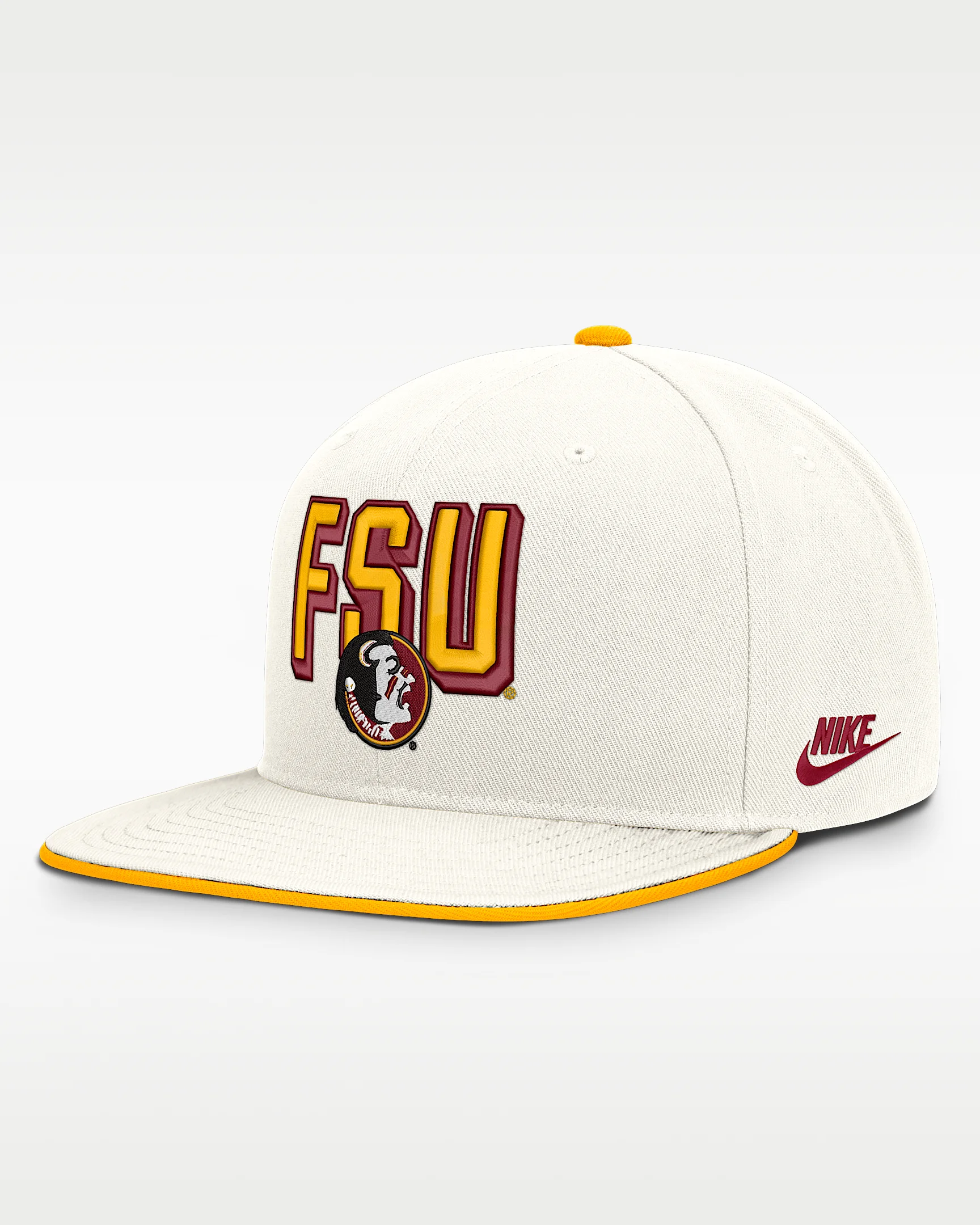 Florida State Legacy Letter & Mascot Pro Men's Nike Dri-FIT College Adjustable Hat - 1