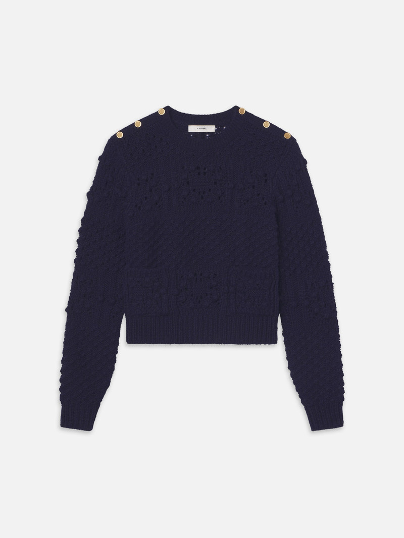Patch Pocket Sweater in Navy 1