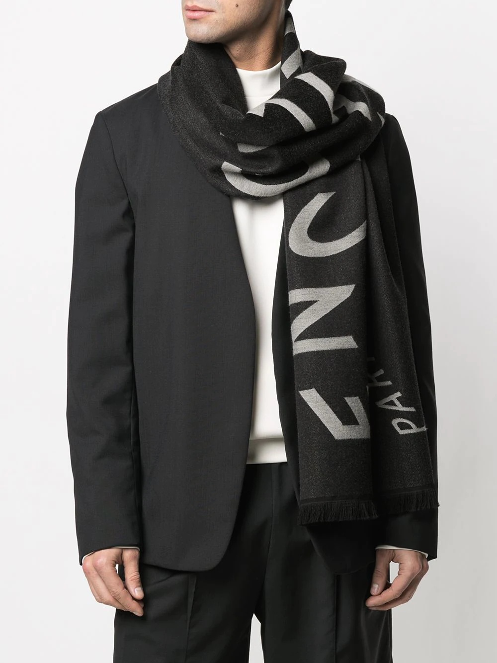 logo-embellished scarf - 2