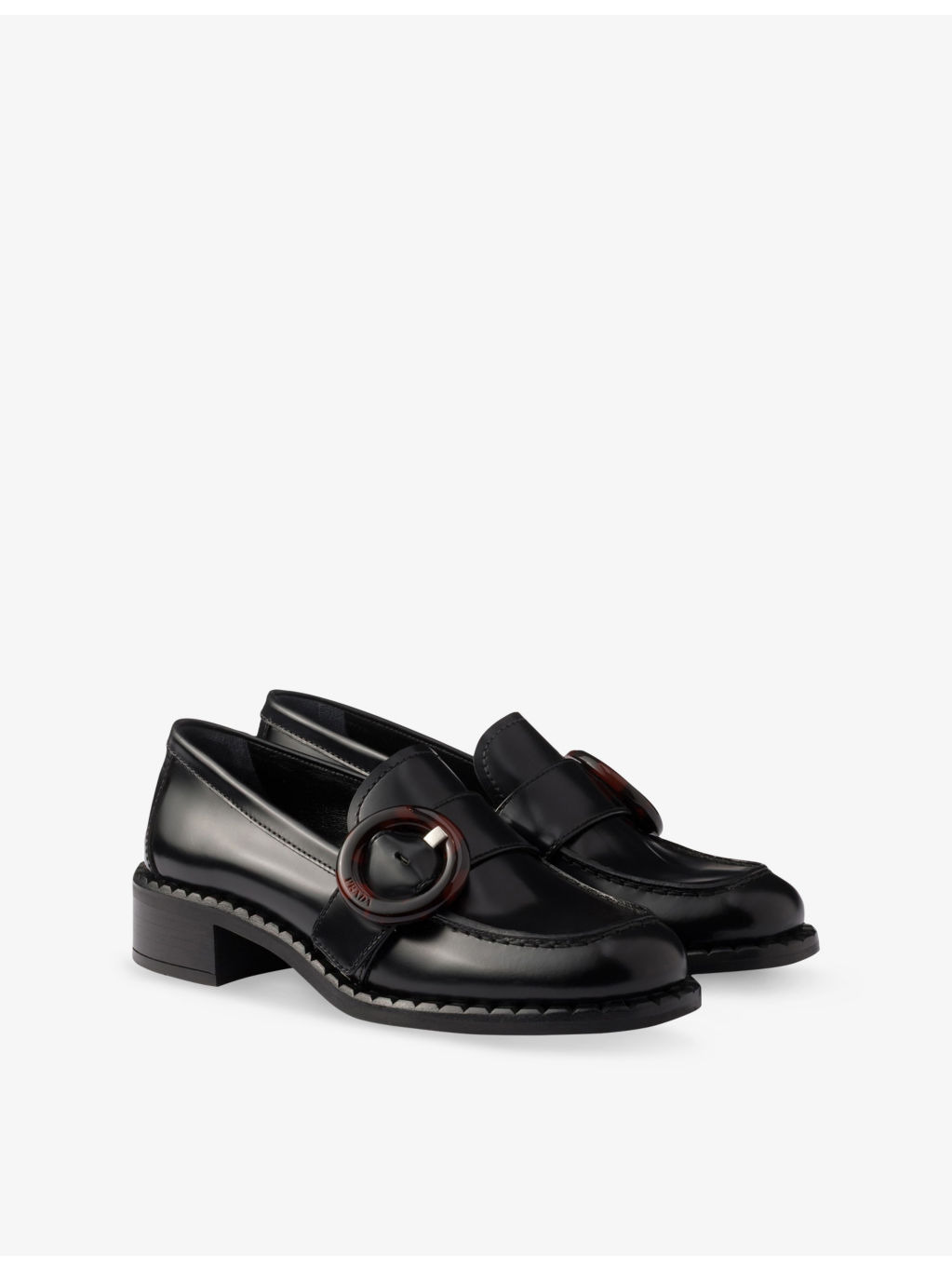 Brushed Leather Loafers - 3