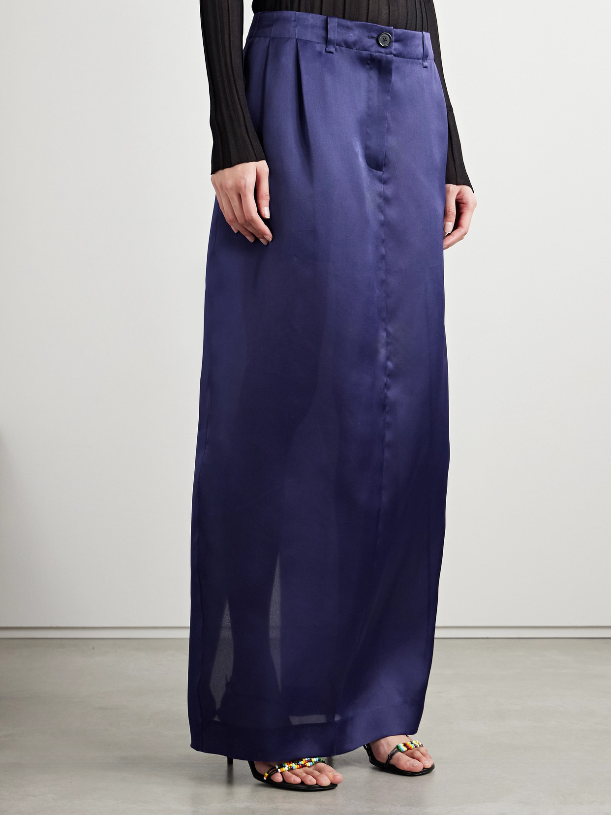 Lucian Pleated Silk-organza Maxi Skirt - 4