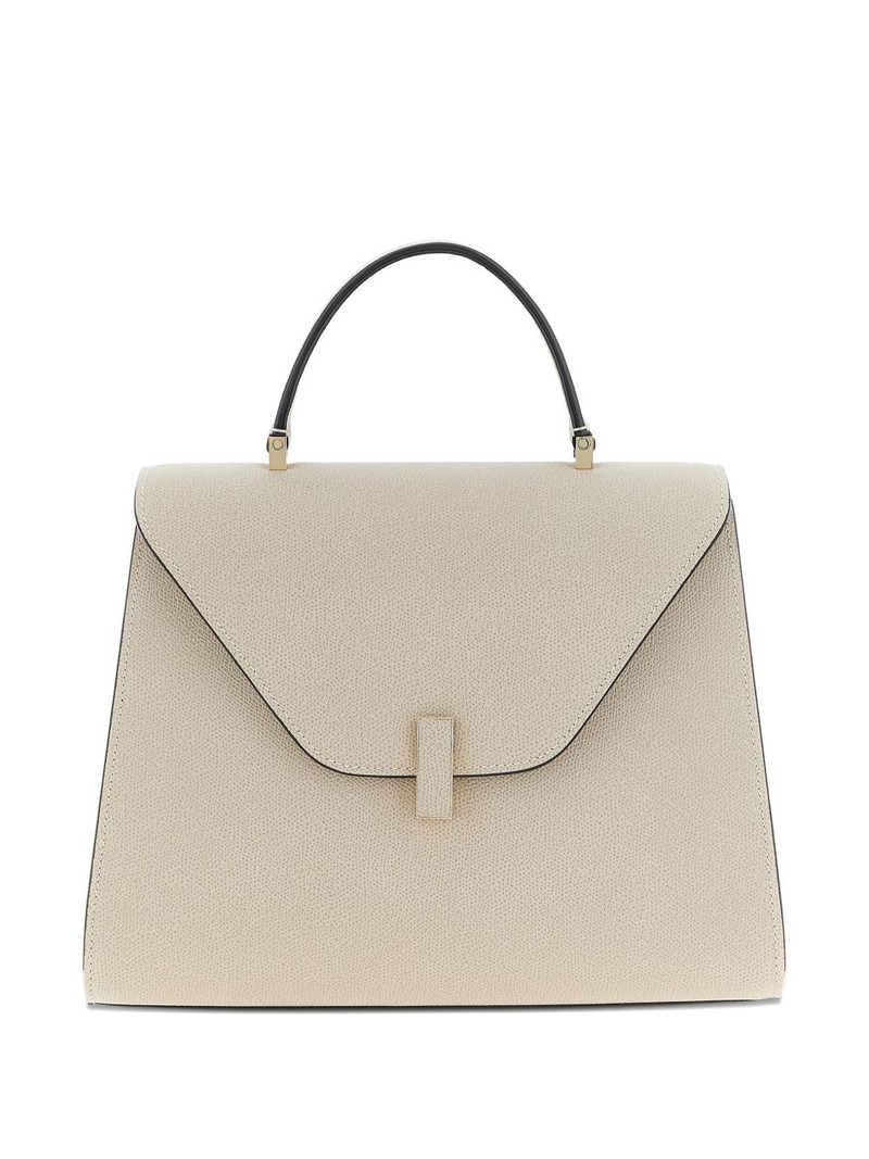 large Iside flap leather tote bag 1
