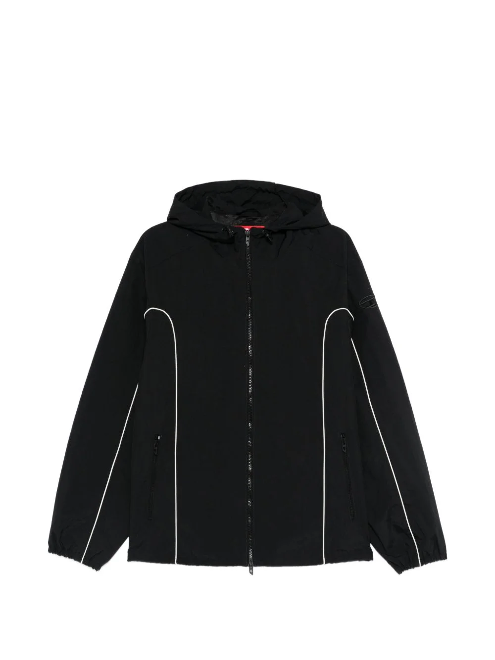 hooded zip-fastening jacket - 1