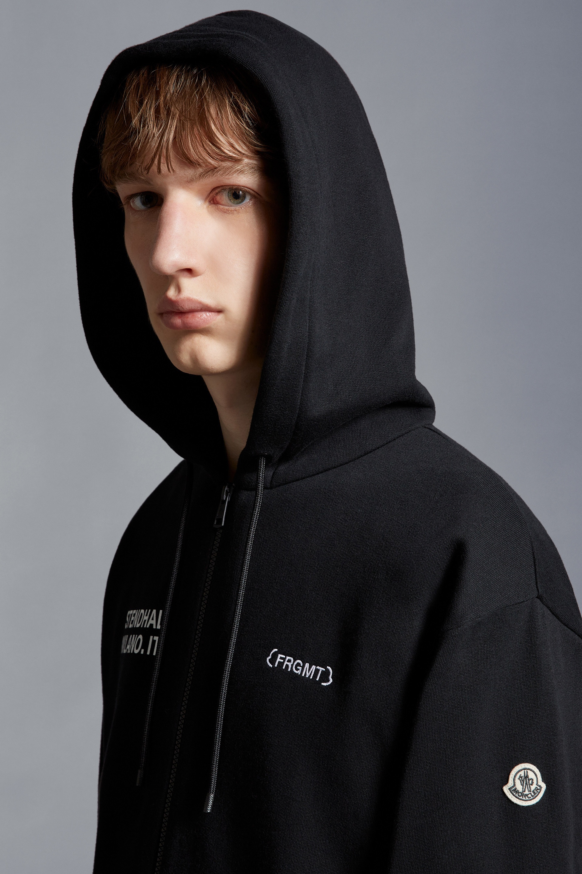 Moncler Logo Motif Zip-Up Hoodie | REVERSIBLE