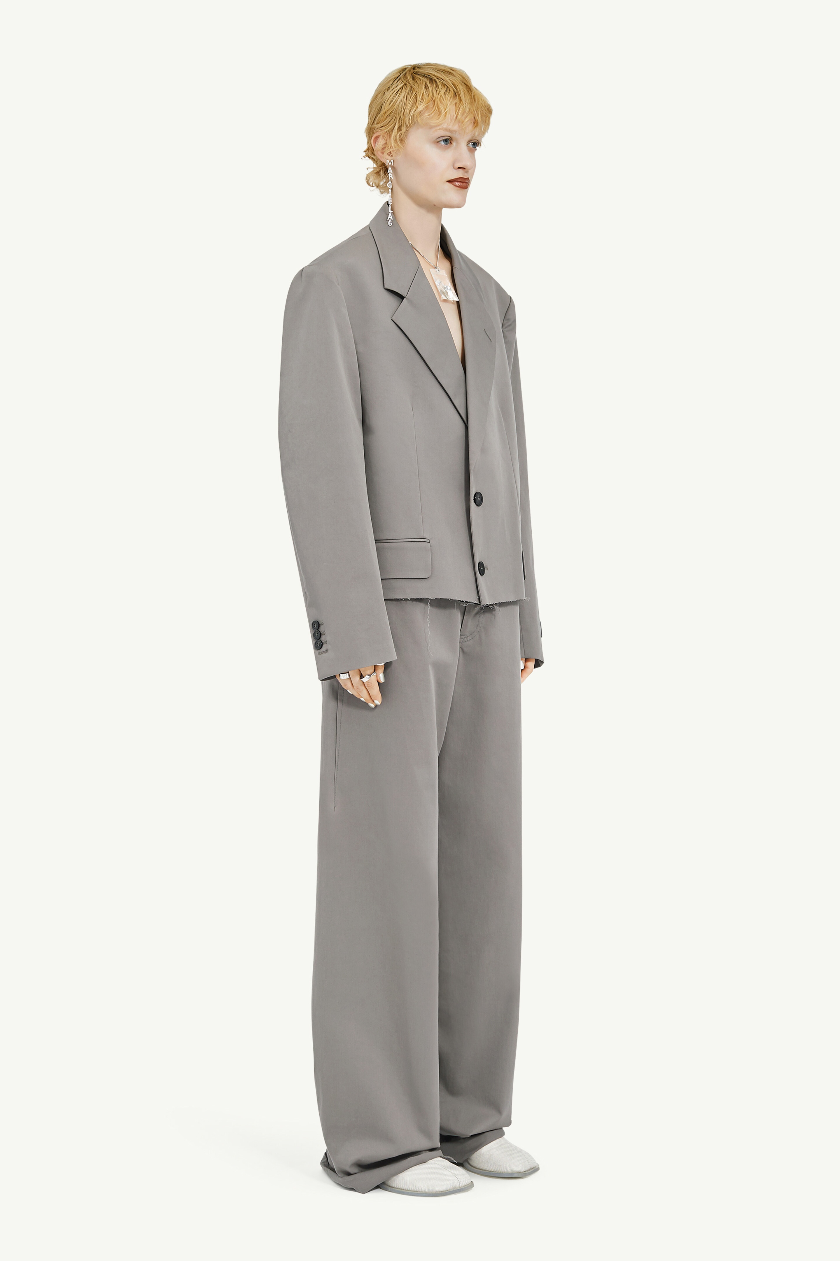 Raw Hem Suit Jacket - 3