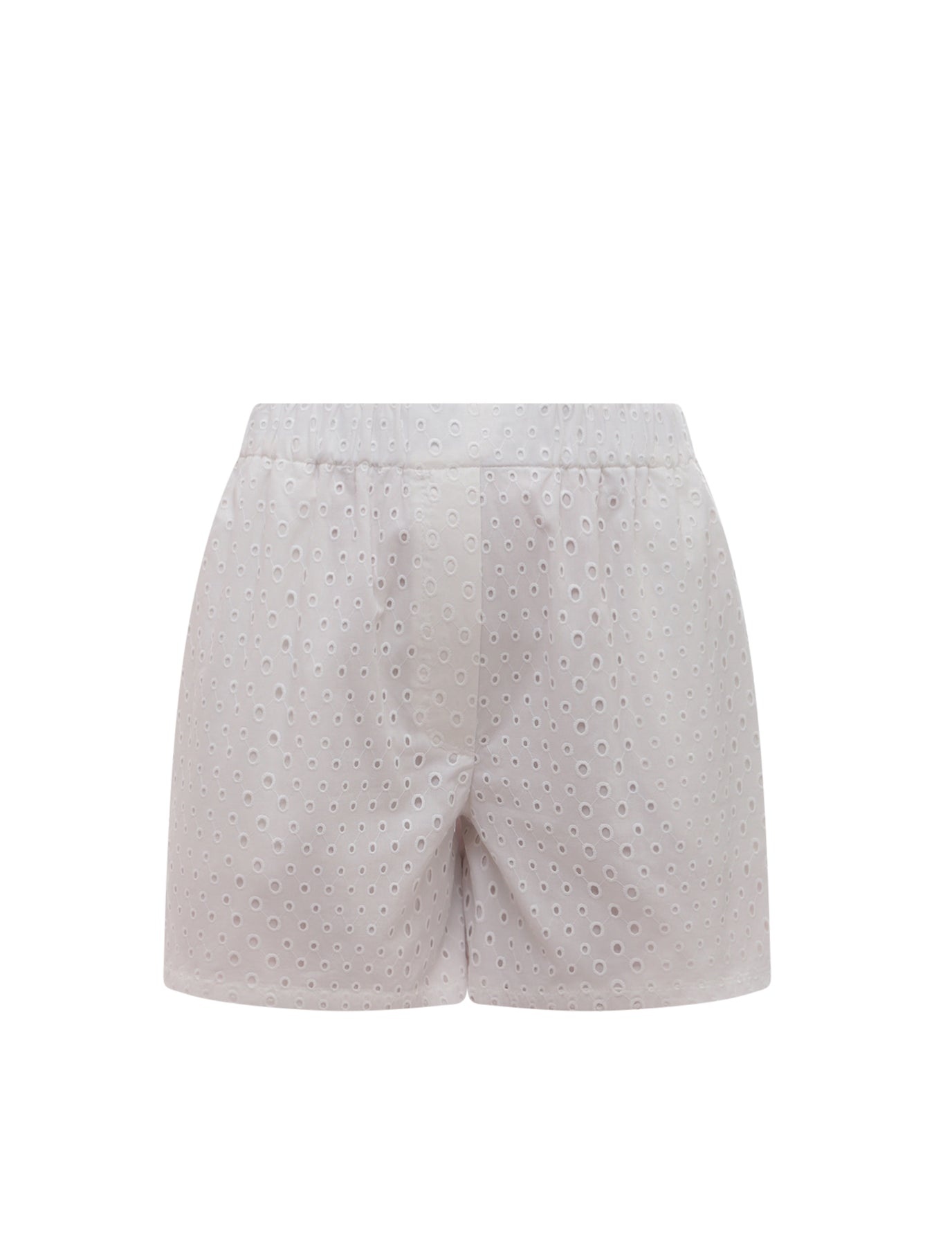 Embroidered cotton shorts - 1