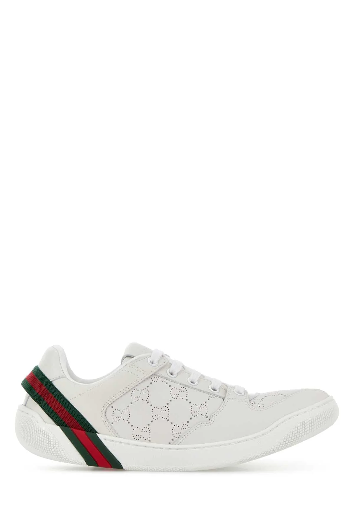 Gucci Women Chalk Leather Screener Sneakers - 1