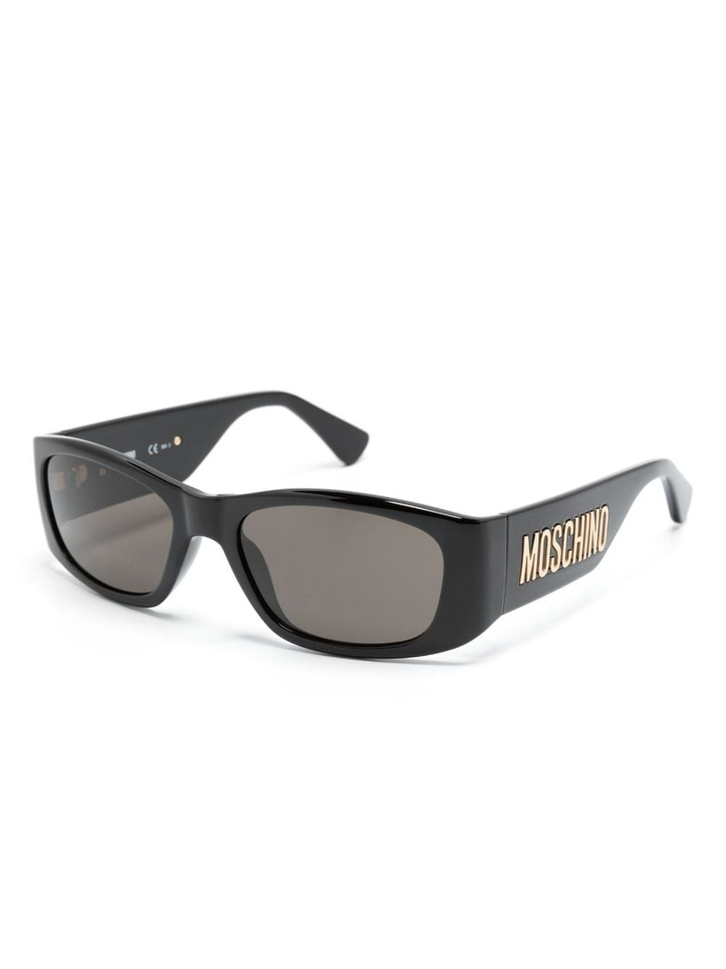 Moschino logo-lettering rectangle-frame sunglasses outlook