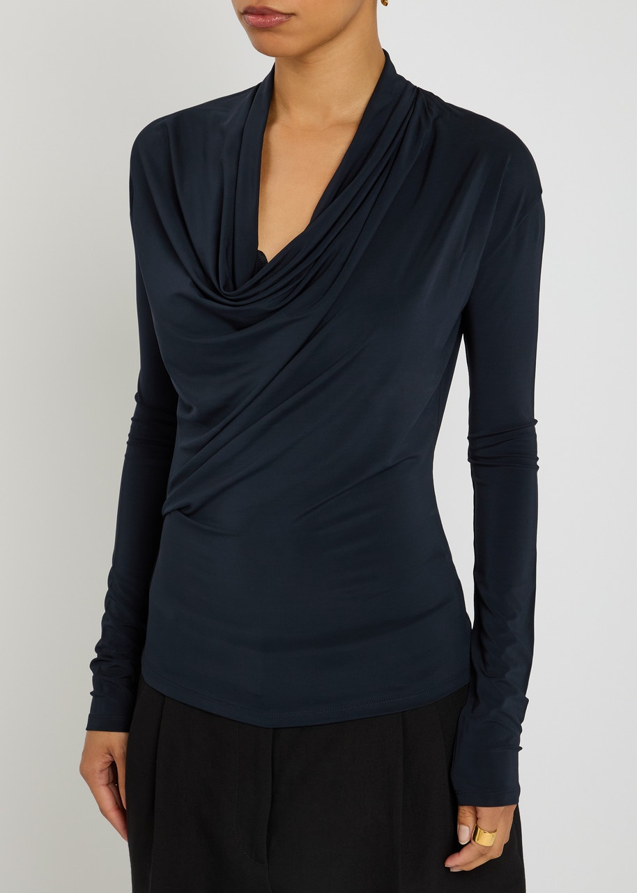 Tove Fina Draped Stretch-jersey top - 2