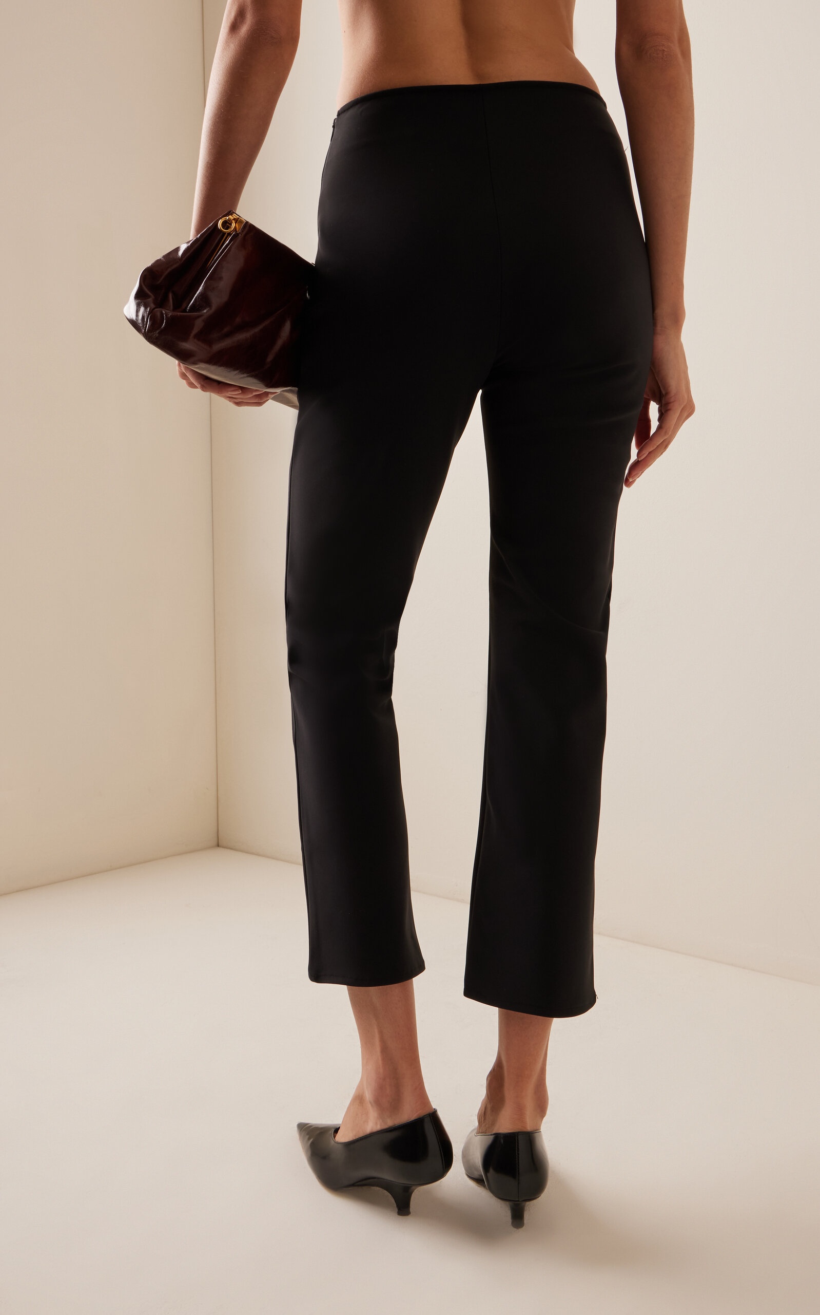 Cigarette-Leg Scuba Trousers black - 4