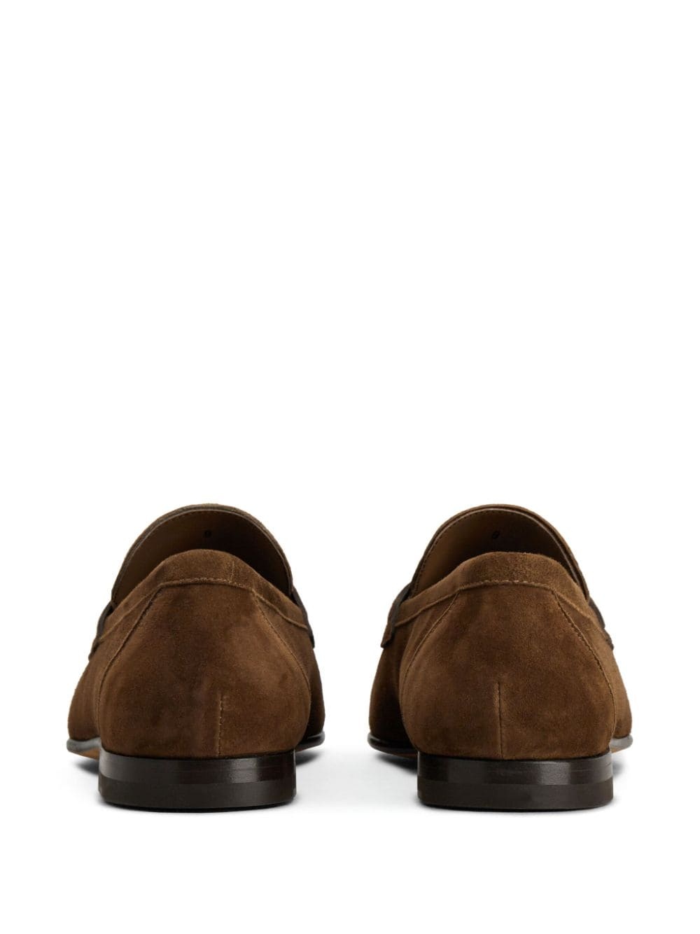 flat rubber sole suede loafers - 3