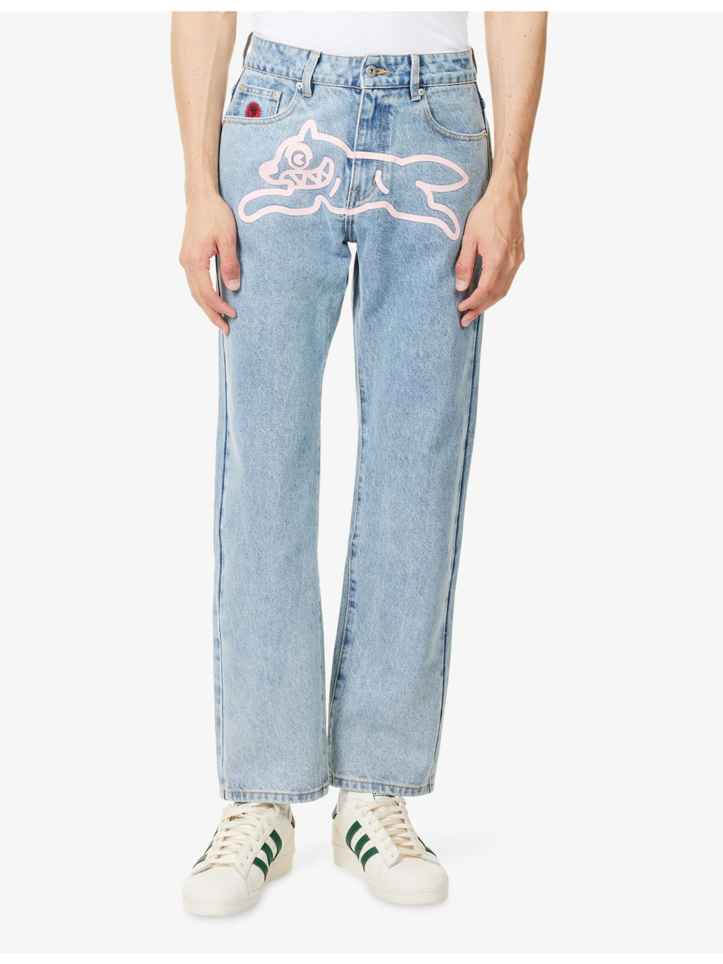 Running Dog Straight-Leg Denim Jeans - 3
