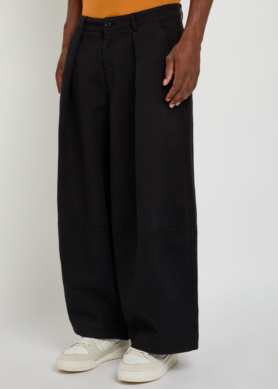 Ymc Deadbeat Wide-leg Stretch-cotton Trousers - 2