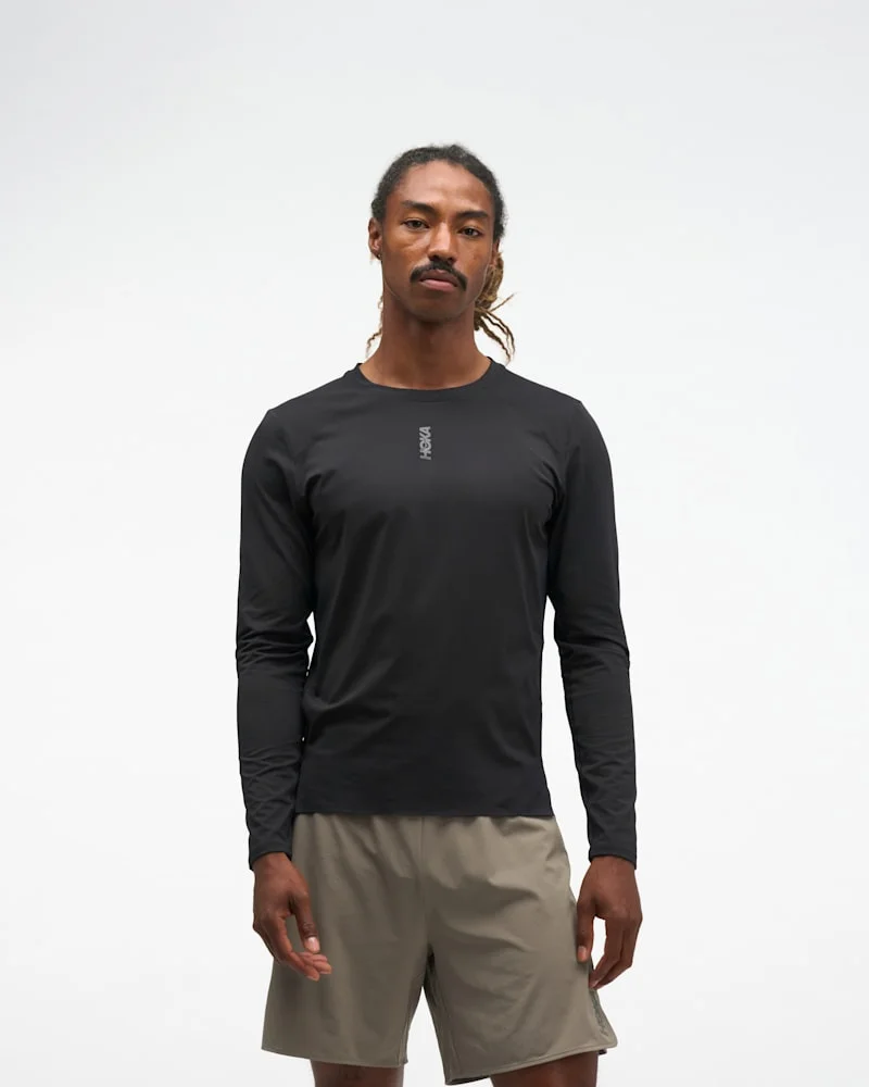 Men's EveryRun Long Sleeve Shirt in Black - 1