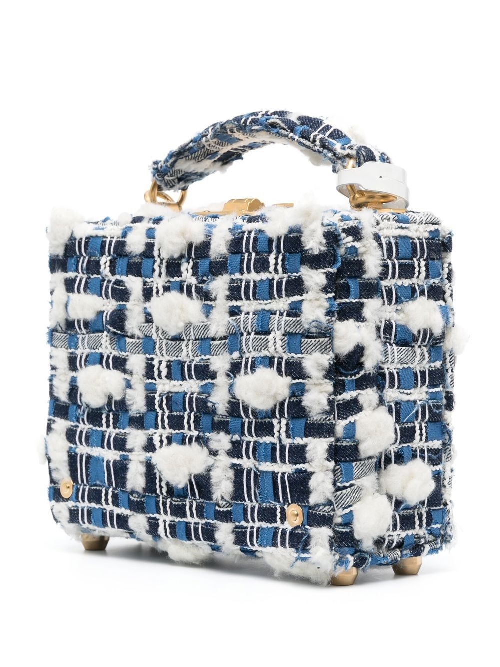 tweed-check mini bag - 3