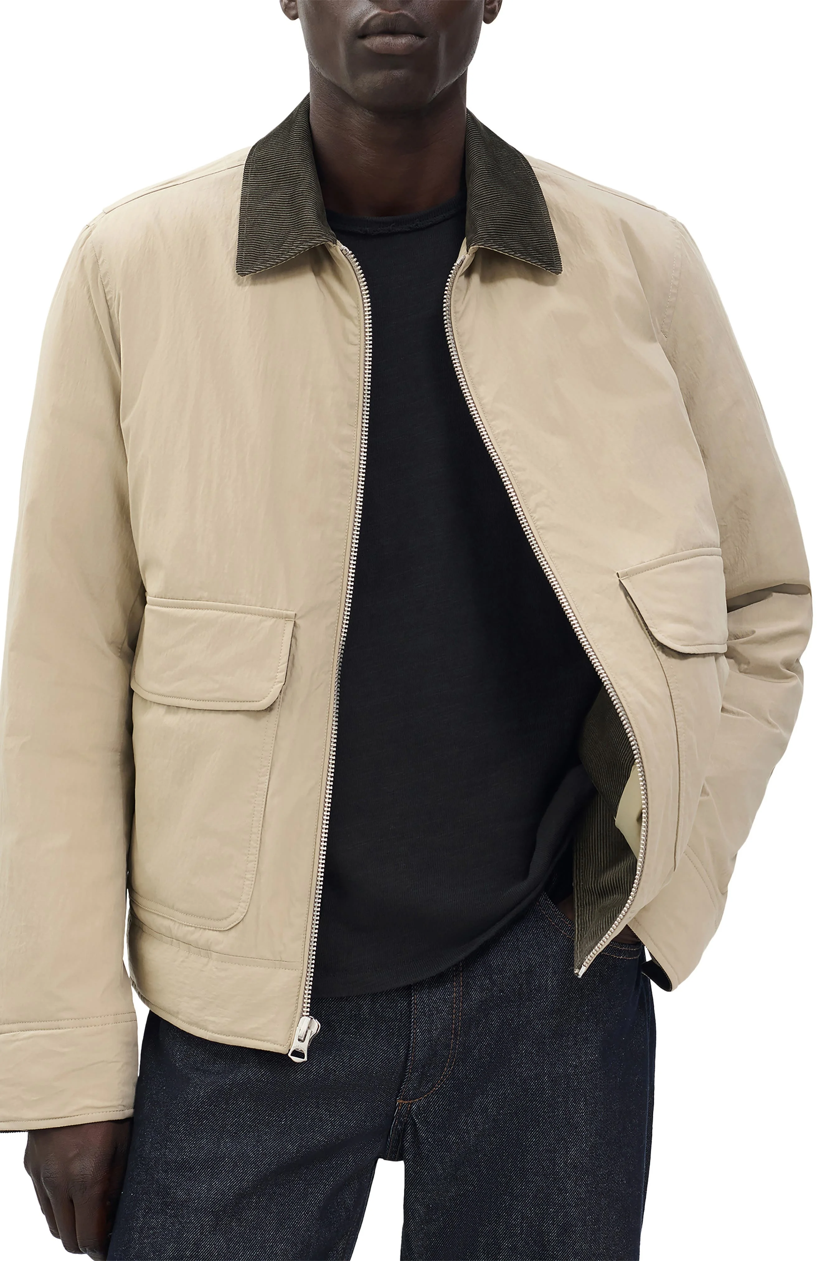 rag & bone Derrick Down Barn Jacket in Light Metal at Nordstrom - 1