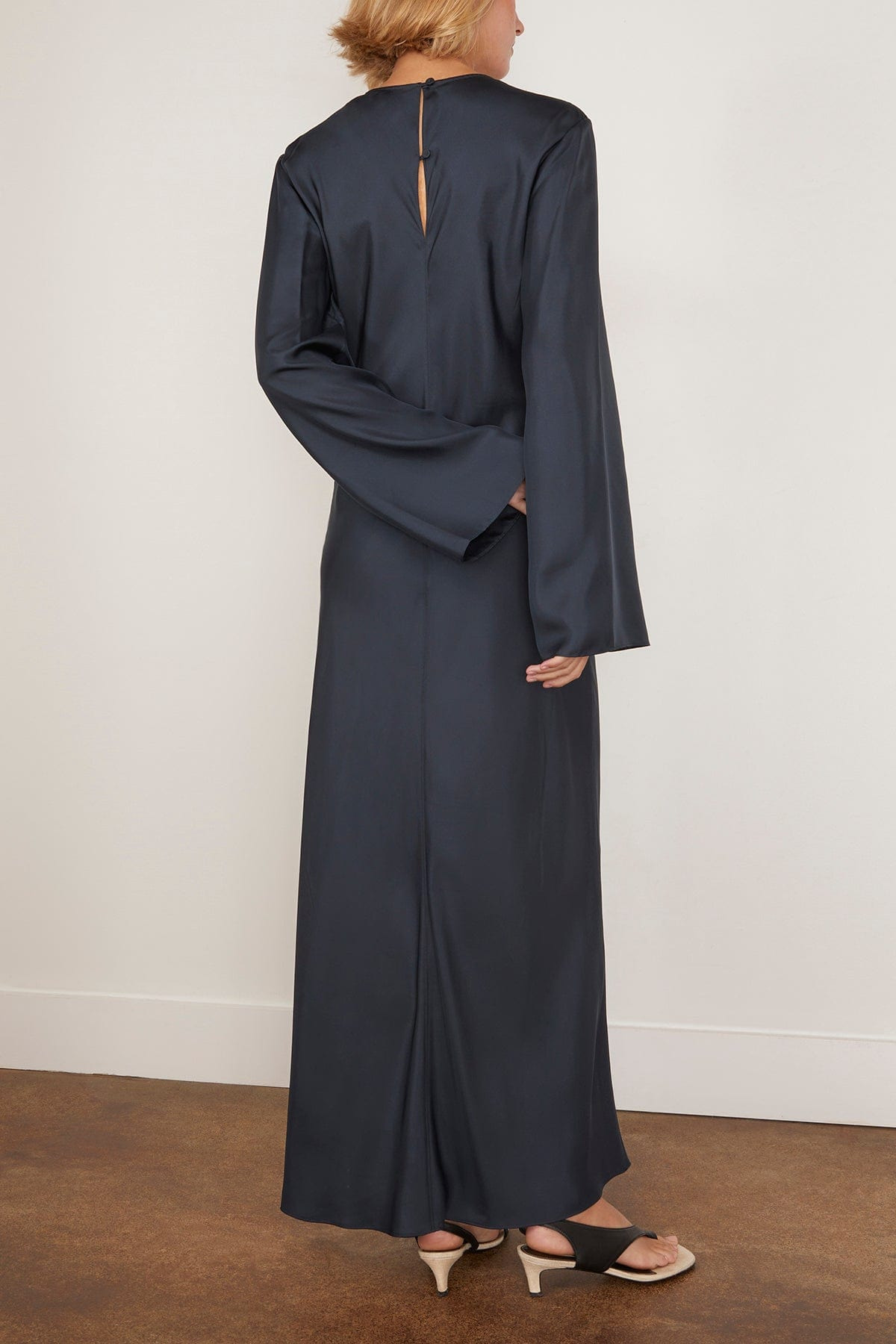 Signature Silk Dress in Storm - 4