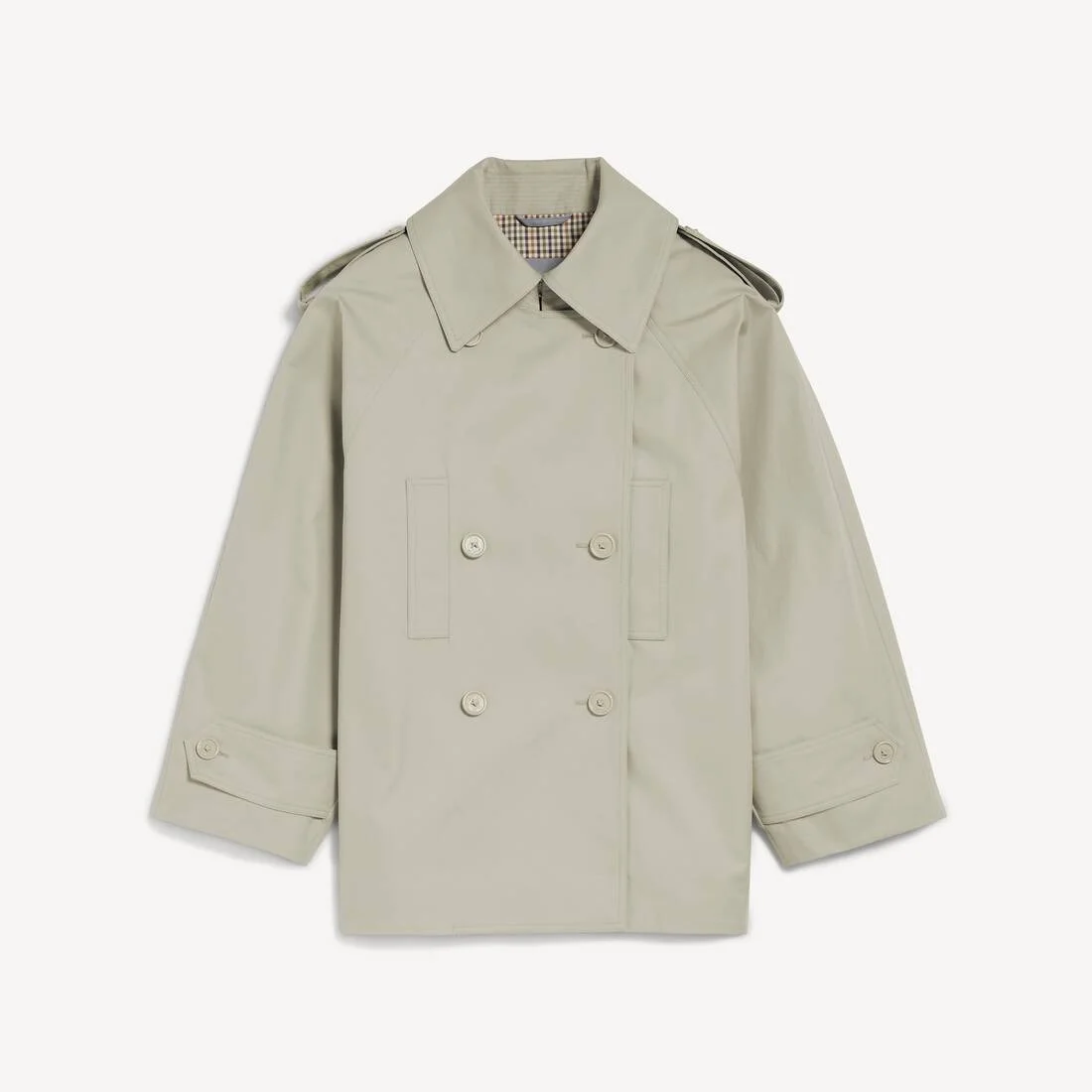 Women's Double-breasted Trenchcoat in Light Beige - 1