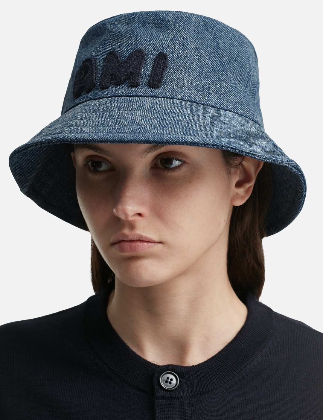 AMI Paris バケットハット デニム AMI Paris COTTON AMI PARIS PATCH BUCKET HAT | hbx | REVERSIBLE