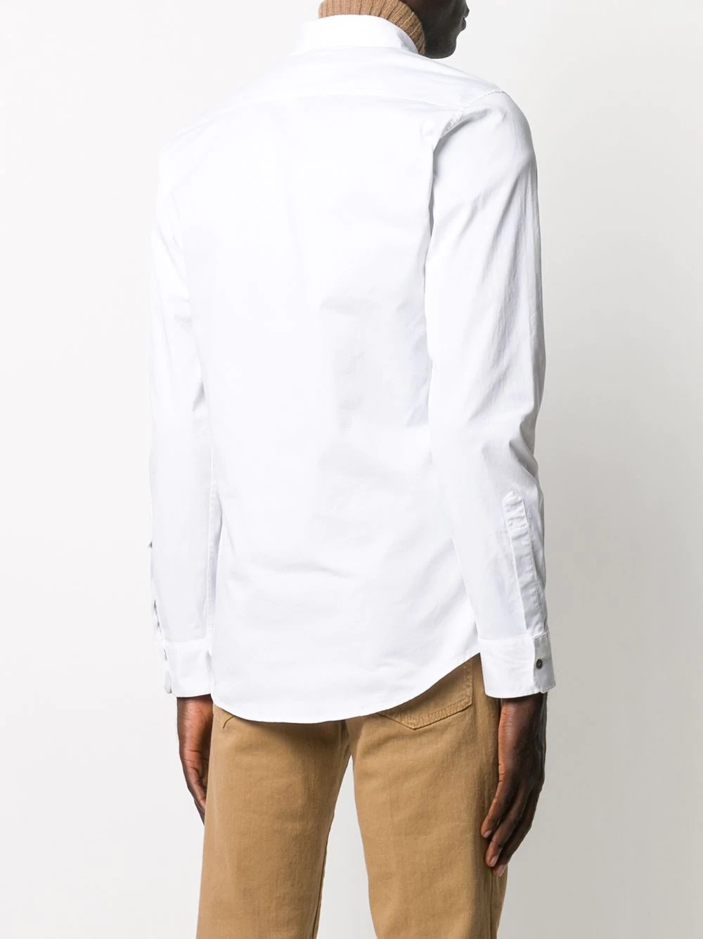 collar detail utility shirt - 4