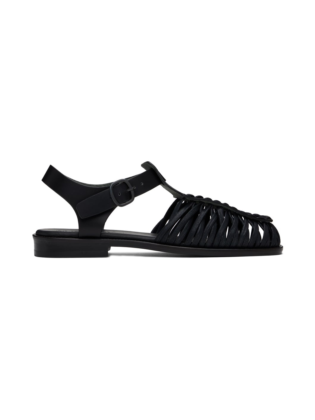Black Alaro T-Bar Sandals - 1